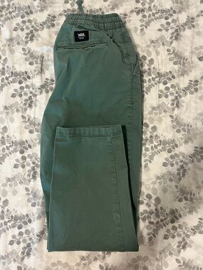 Vans Green Elastic-Waist Pants unisex